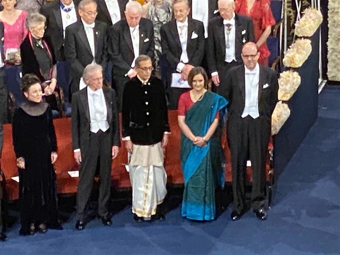 Here's what Abhijeet, wife wore to receive Nobel