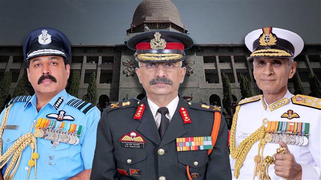 For second time in history, all three Chiefs to be from same NDA course