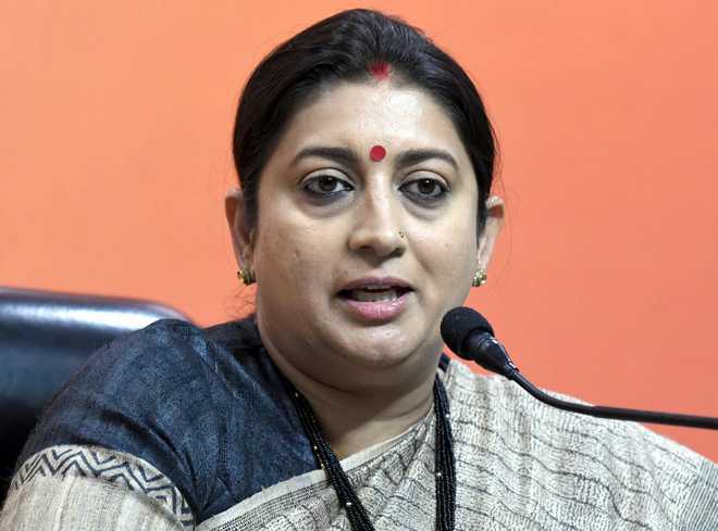 FIR lodged for using Smriti Irani’s picture in real estate advertisement