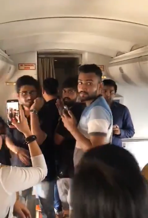 Watch passengers manhandling Air India cabin crew, threatening to break cockpit door