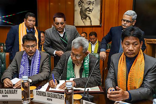 Govt signs accord with Assam insurgent groups to resolve Bodo issue