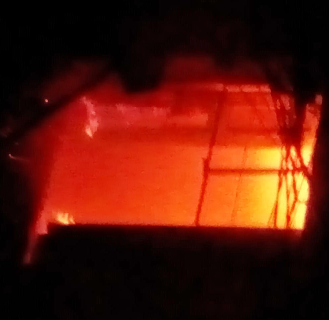 Major fire at printing material factory