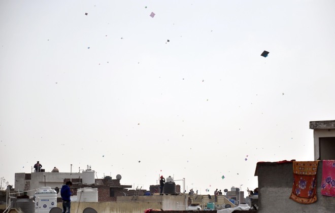 Despite ban, kite fliers use Chinese string on festival