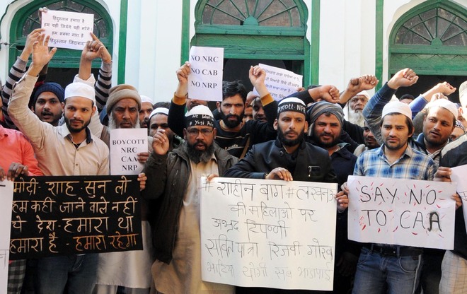 Muslim community protests CAA, NRC