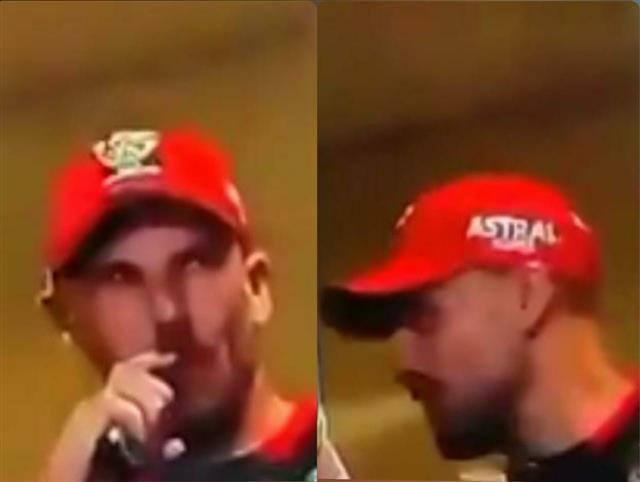 Finch spotted vaping during IPL match between RCB, Rajasthan Royals