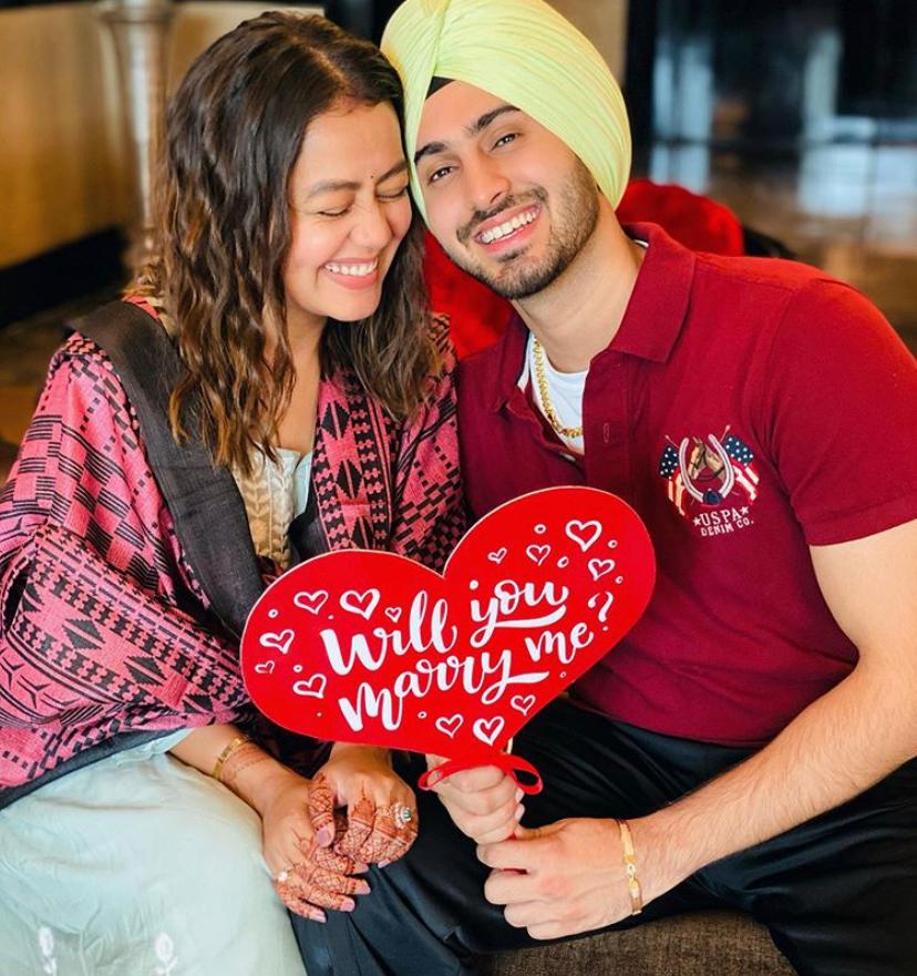 Neha Kakkar shares pictures of Rohanpreet's marriage proposal; says 'life is more beautiful with you'
