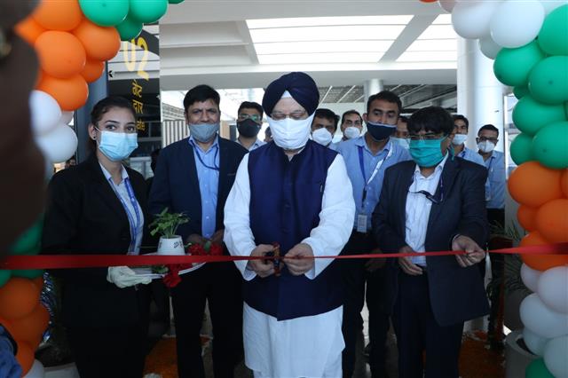 Civil Aviation Minister Hardeep Singh Puri inaugurates Passenger Boarding Bridges at Chandigarh Airport
