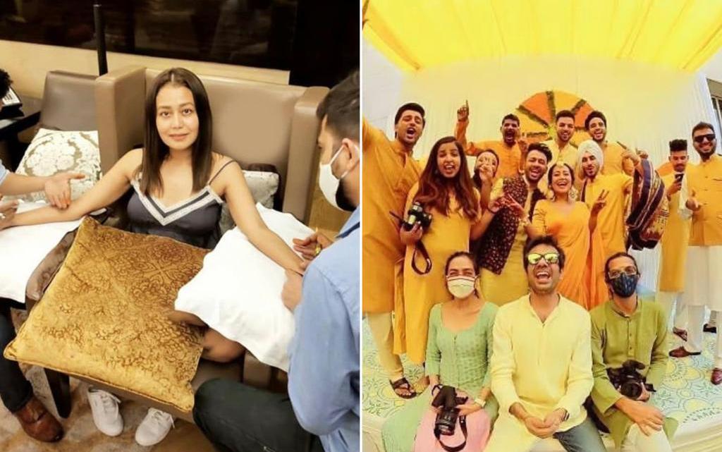Neha Kakkar Doing Sex - Neha Kakkar, Rohanpreet Singh's pre-wedding functions begin; pictures from  haldi and mehndi rituals leaked : The Tribune India