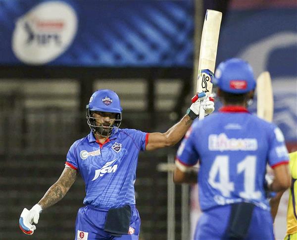 IPL: Dhawan strikes maiden IPL hundred; DC go on top of table with 5-wicket win over CSK