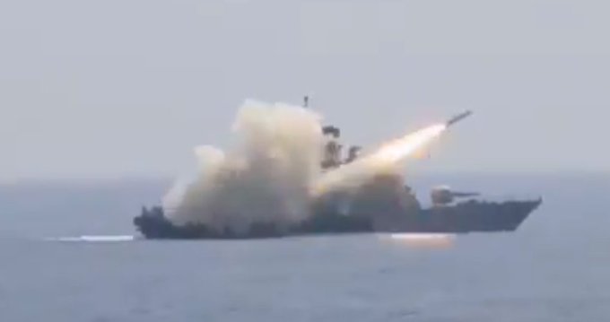 Watch: Navy demonstrates combat readiness at Arabian Sea; missile sinks old ship
