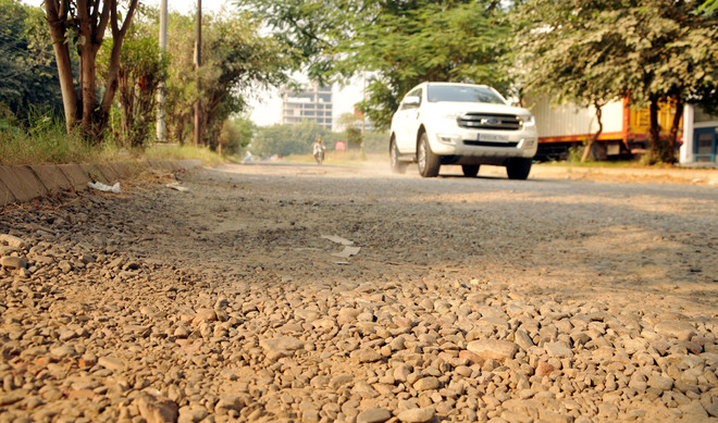 This stretch in Amritsar is a mix of dust, potholes