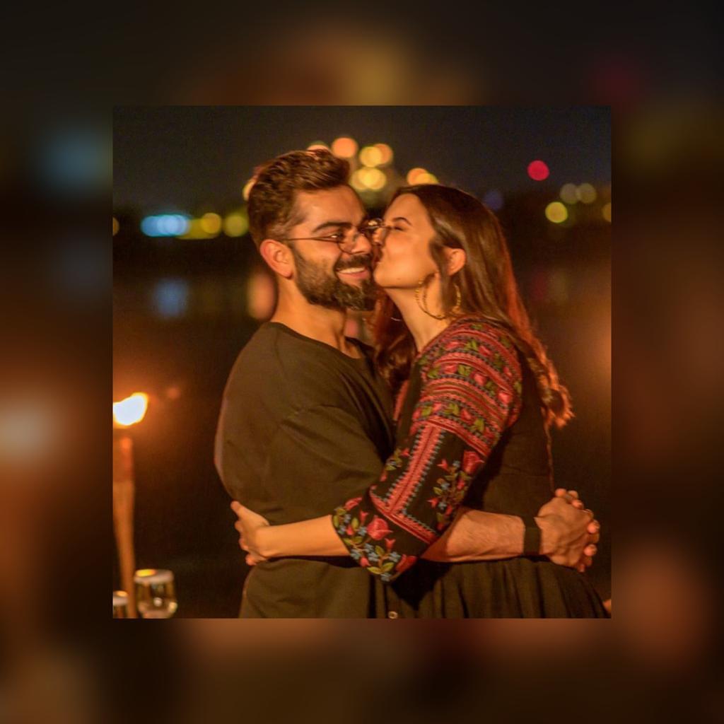 Virat Kohli ends his birthday with a hug and kiss from wife Anus