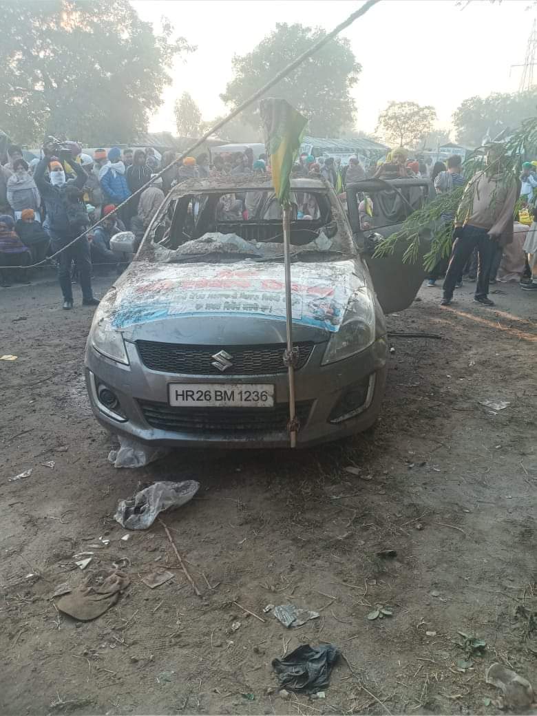 Delhi Chalo march: BKU activist burnt alive as car catches fire near Tikri Border
