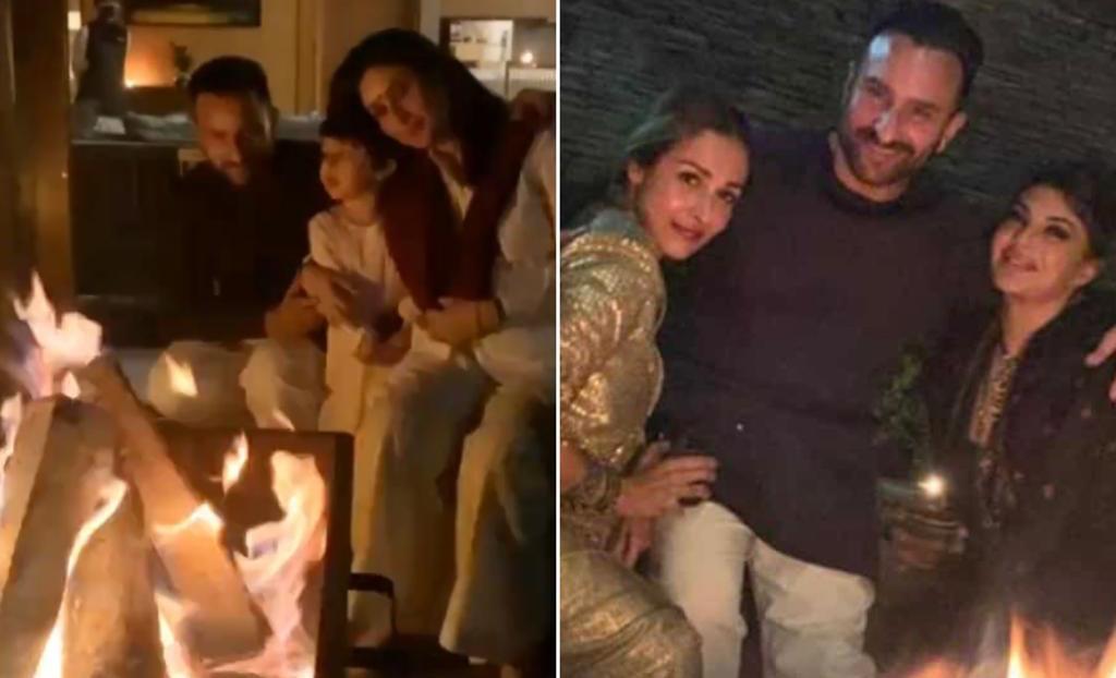 Kareena Kapoor Khan, Saif Ali Khan, son Taimur have a bonfire on Diwali in Dharamshala; Jacqueline and Malaika tag along