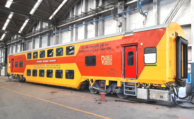 RCF rolls out double-decker coach with 160 kmph speed potential