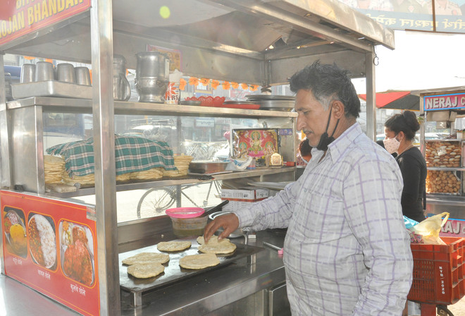 His dhaba experience came in handy to set up chhole-bhature stall