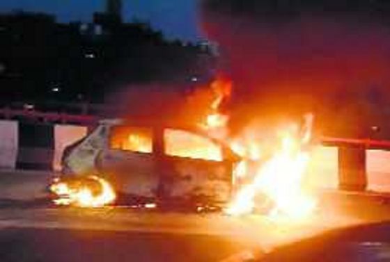 Man killed as car catches fire in Bathinda