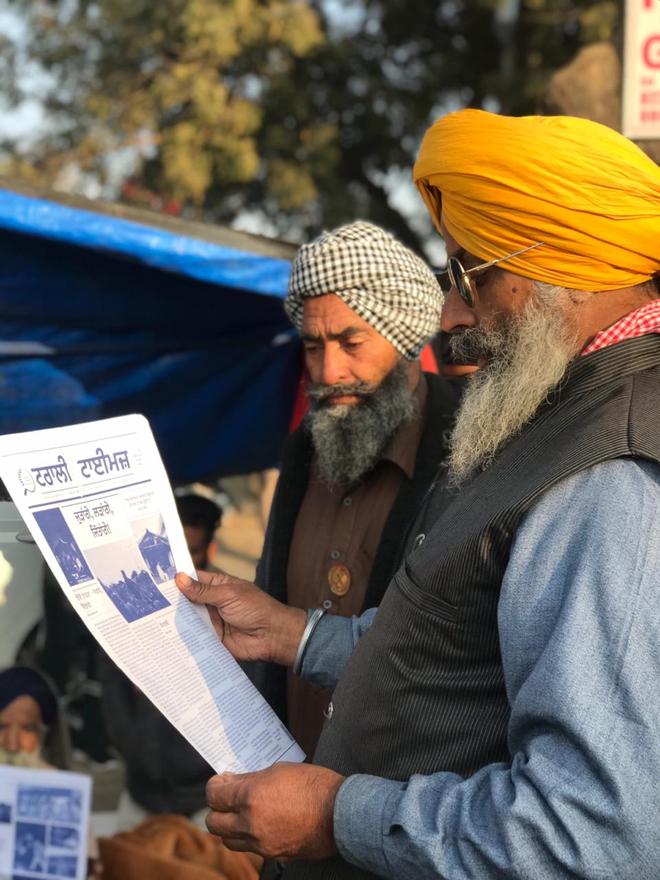 Protesting farmers launch bilingual paper ‘Trolley Times’