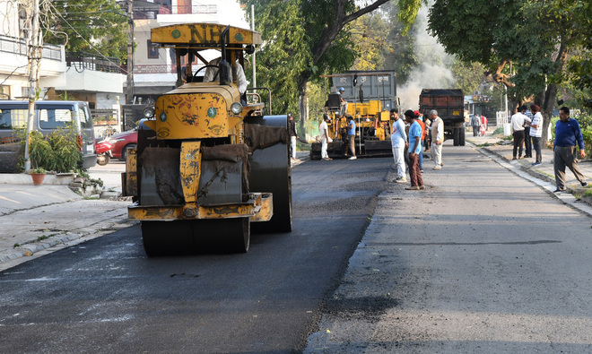 Finally, civic body starts recarpeting Chandigarh roads