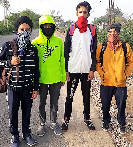 Youngsters tread 100 km to reach home from Ludhiana