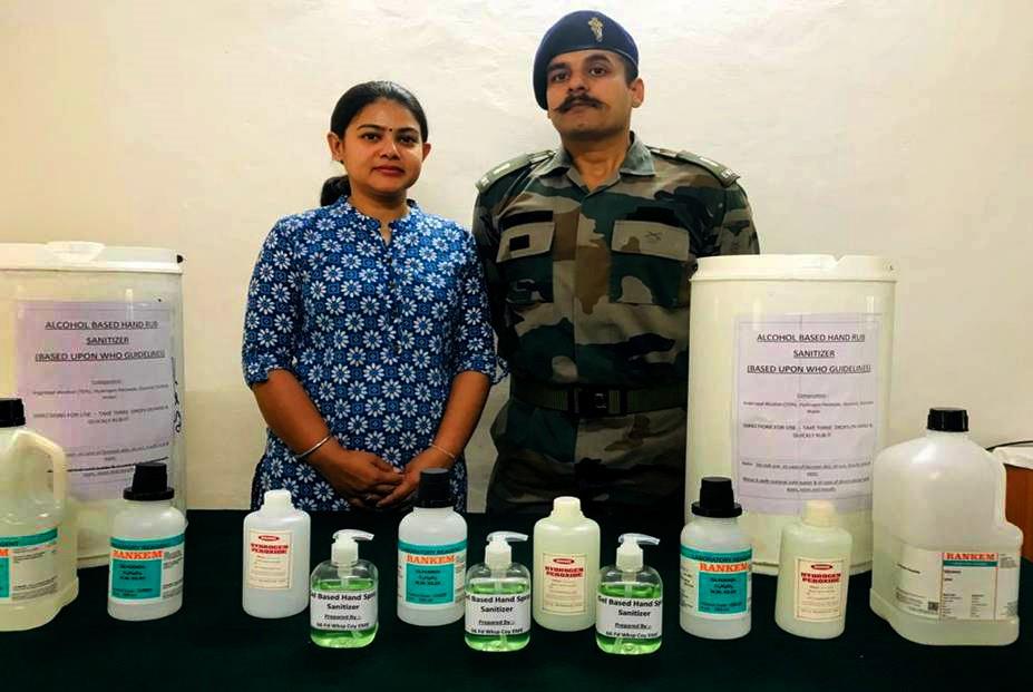 Army officer, wife in Himachal's Yol Cantt develop hand sanitiser for troops