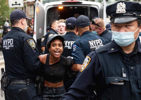 40 arrested in New York City over protests against black man’s death