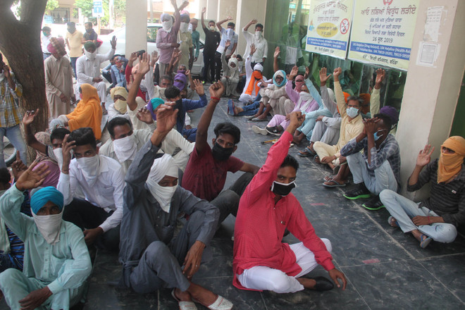 Seeking regular jobs, de-addiction centre staff in Punjab go on strike