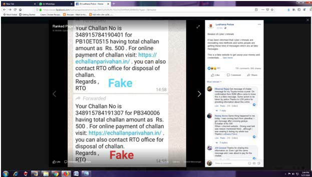 Watch out for fake e-challans, police tell vehicle owners