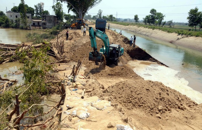 Day later, canal breach in Karnal village plugged