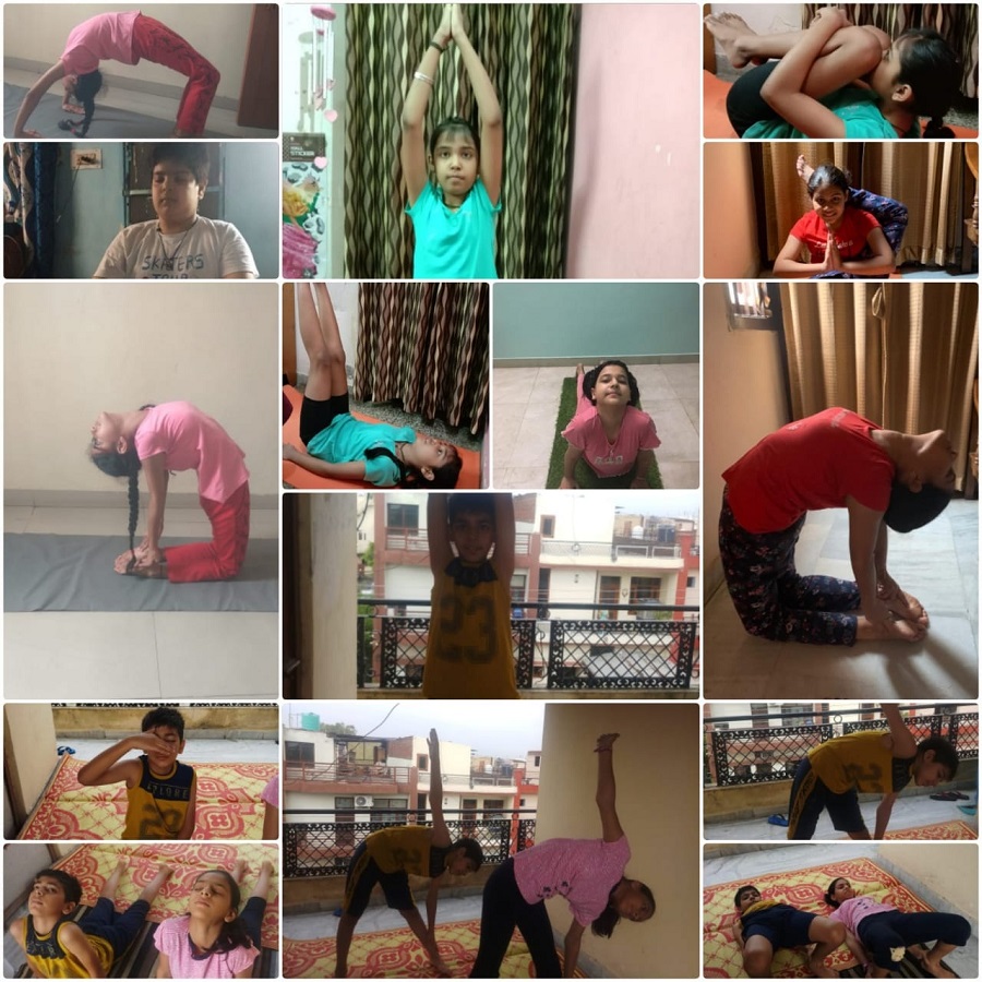 Schools conduct online activities to mark Father's Day and International Yoga Day