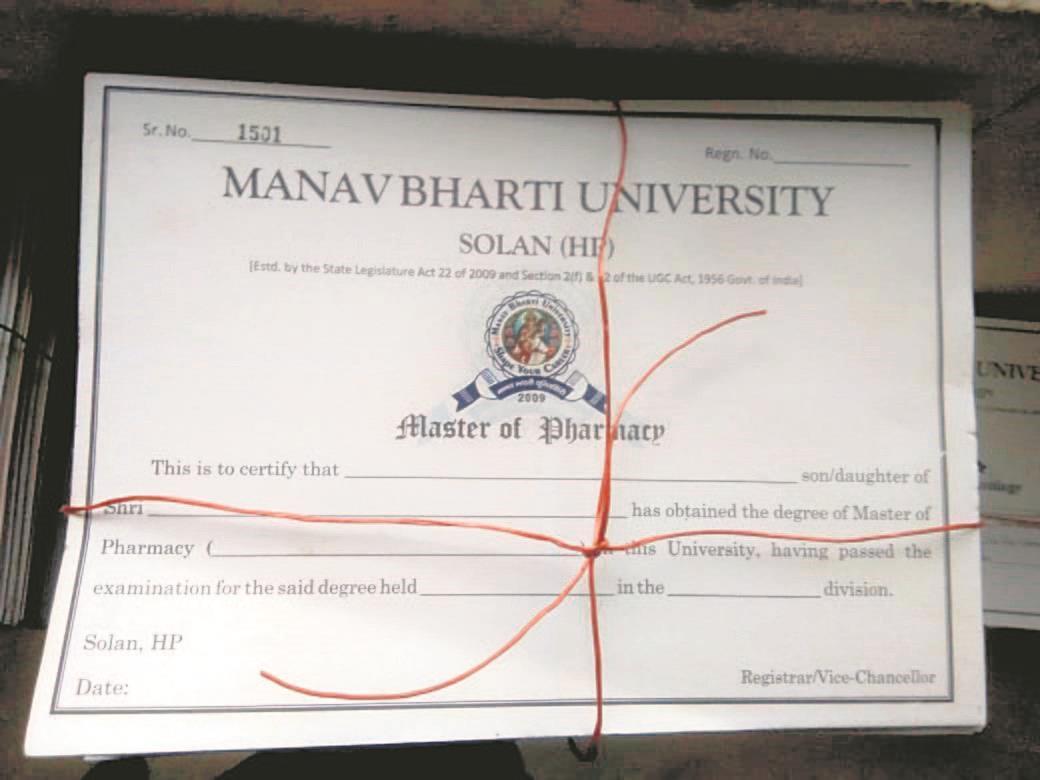 Fake degree scam: Himachal’s Manav Bharti University Registrar held