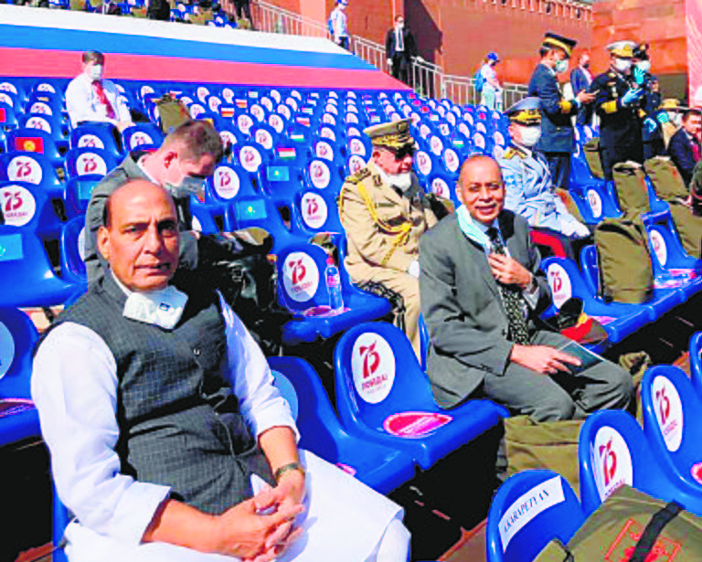 After talks, Rajnath attends Victory Day Parade in Russia