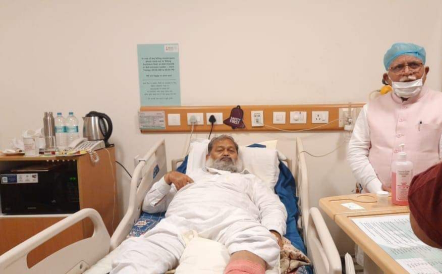 Haryana minister Anil Vij suffers thigh bone fracture after slipping in bathroom