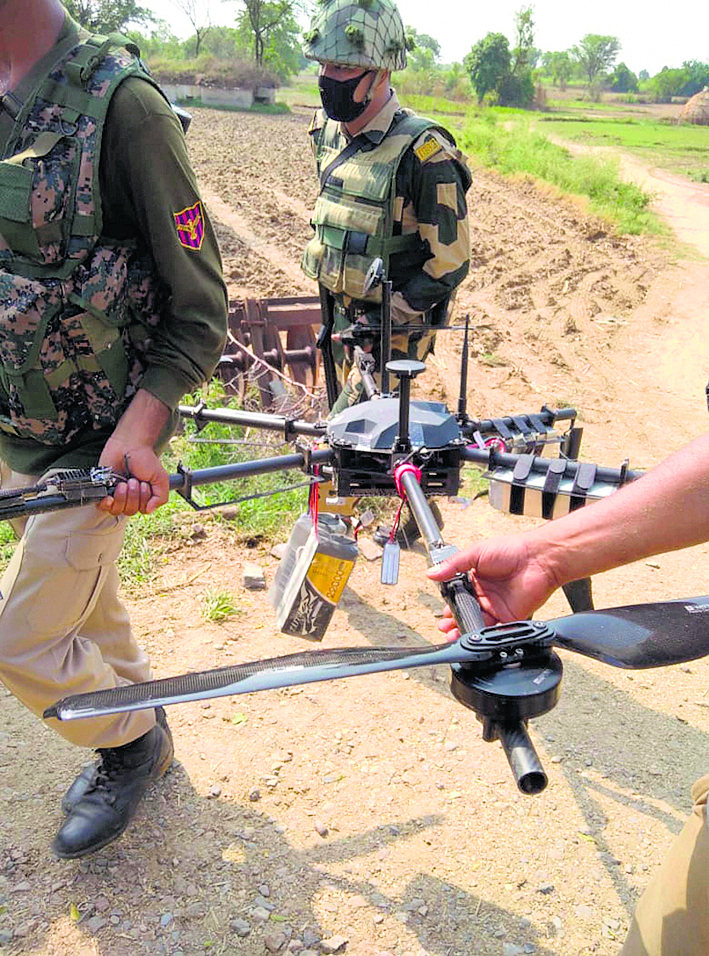 Pakistan drone carrying arms shot down in Kathua