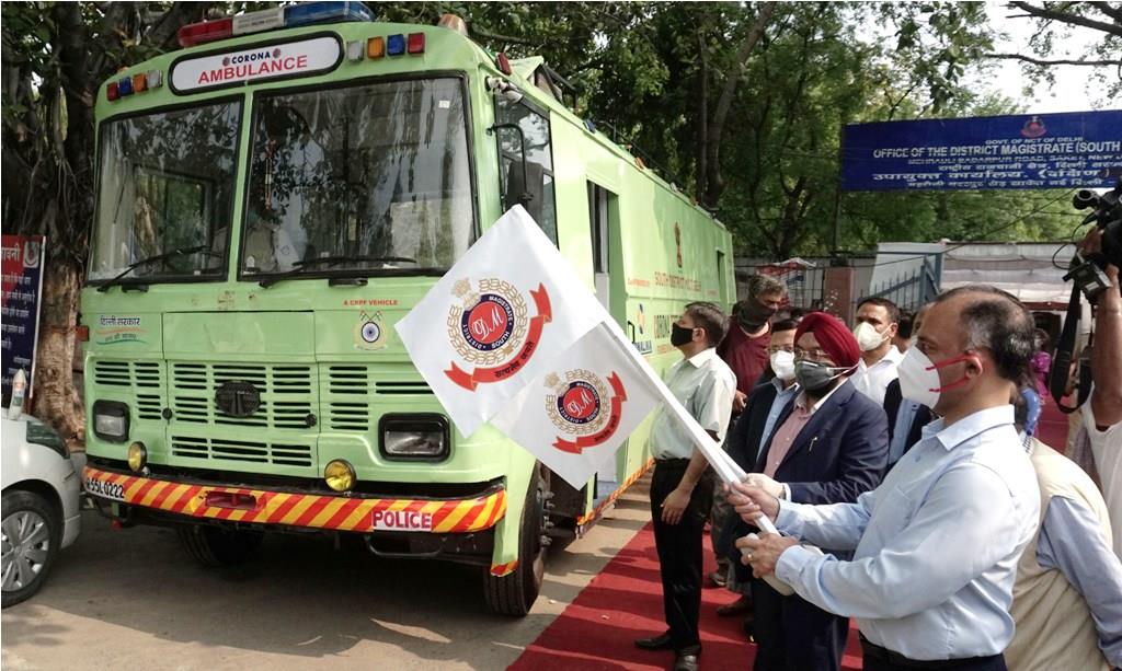 Covid-test equipped bus launched in Delhi