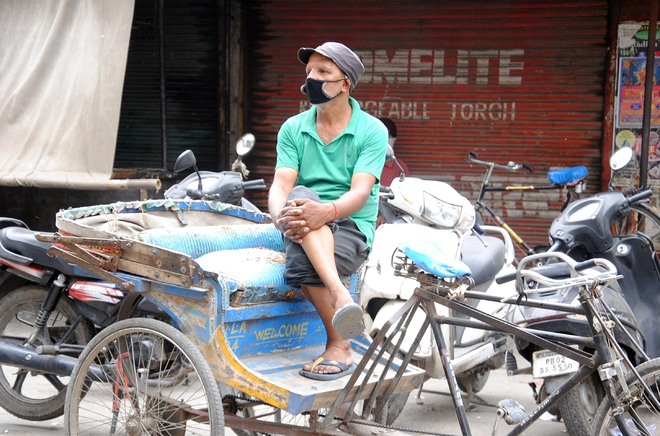 Crisis of survival for this rickshaw puller