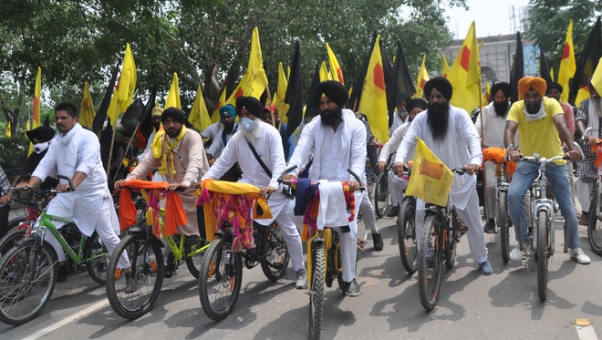 Bains brothers’ cycle rally reaches Mohali