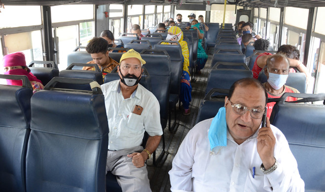 As curbs ease, only private buses manage to run with full capacity