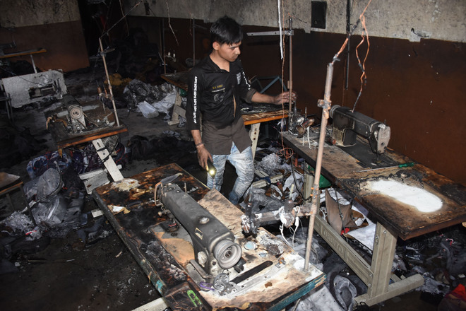 Stock worth lakhs destroyed at Sundar Nagar garment unit