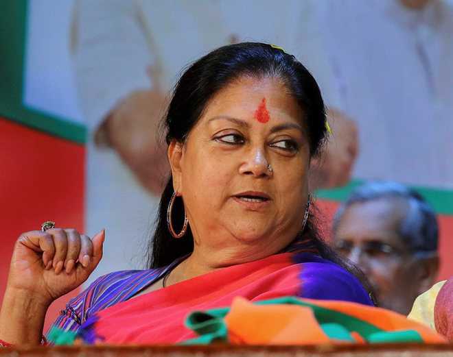 Vasundhara Raje Breaks Silence Says People Of Rajasthan Paying For Discord Within Cong The