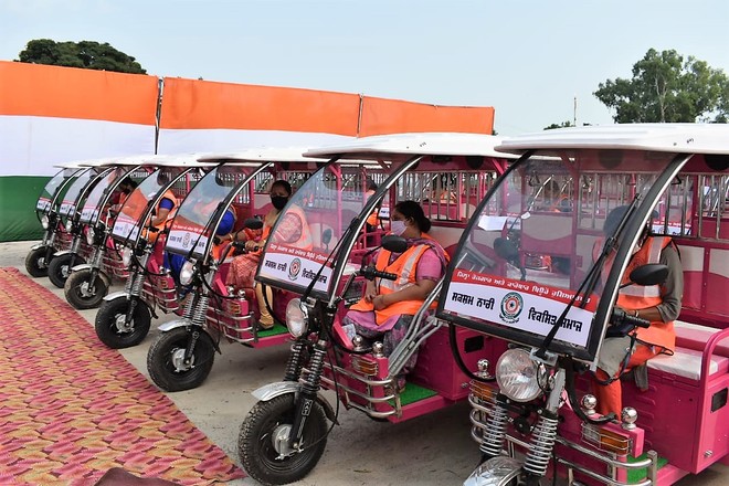 38 needy women given e-rickshaws