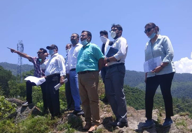 Team visits proposed Mandi airport site for project report