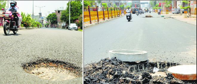 Uneven manhole covers on Amritsar roads pose threat to commuters