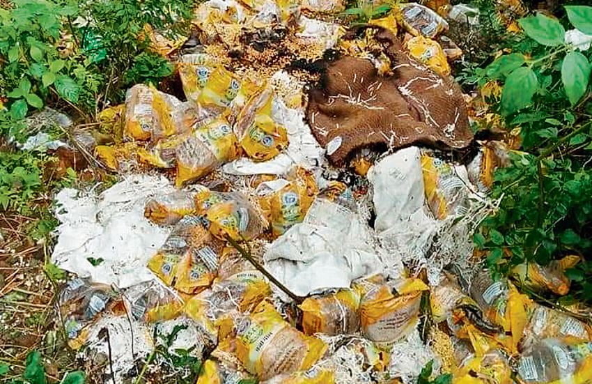 PDS packets dumped in Himachal forest area