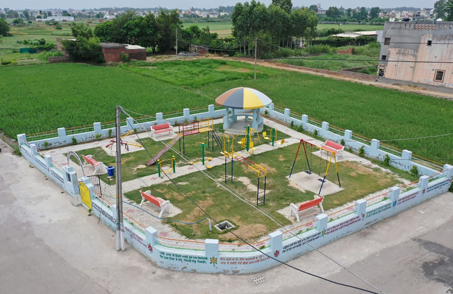 District administration helps Alipur village transform garbage dump into park
