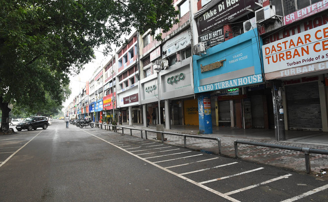 Chandigarh shopkeepers protest weekend lockdown