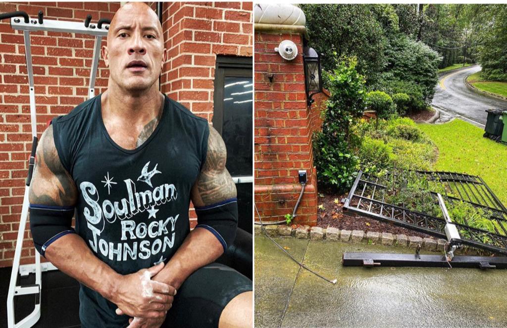 Dwayne Johson channels his inner 'Black Adam', rips off security gate with bare hands
