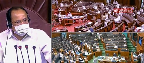 Rajya Sabha adjourned for the day after House suspends 8 MPs over unruly behaviour
