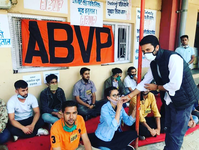 ABVP sits on hunger strike