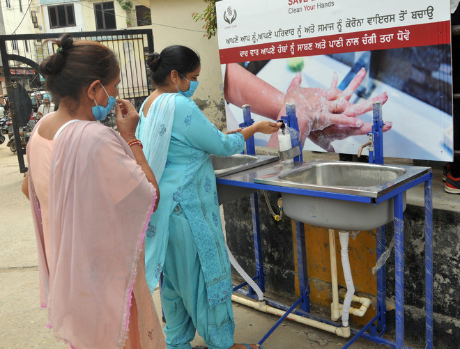 Civil Hospital gets contactless sink for visitors to wash hands